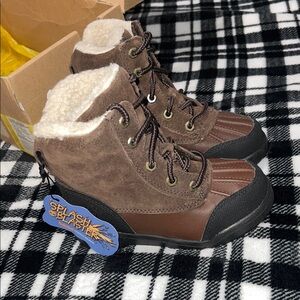 Timberland Brown and Black Kids Snow Boots